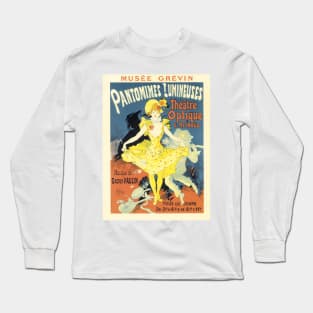 MUSEE GREVIN French Theatre Pantomime Musical Lithograph Poster Jules Cheret Long Sleeve T-Shirt